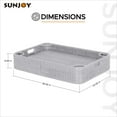 thumbnail image 3 of Sunjoy Plateau flottant en osier 36x24'',Gris, 3 of 9