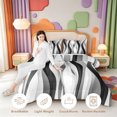 thumbnail image 3 of Erosebridal Geometric Lines Queen Comforter Set,Minimalist Striped Comforter Sets Queen,Reversible,3-Piece,1 Comforter and 2 Pillowcases, 3 of 7