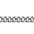 thumbnail image 1 of White Stainless Steel necklace Curb chain Men's 24 in 13.75 mm, 1 of 3