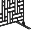 thumbnail image 6 of Metal Privacy Screen Outdoor Decorative Privacy Screen with Stand Freestanding Privacy Screen for Patio, Garden, Balcony, Porch Featuring Precise Laser Cut, 6 of 9