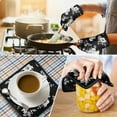 thumbnail image 4 of Pioneer Flower Floral Print Pattern Kitchen Oven Mitt and Pot Holder Sets 2 Pcs for Baking, Cooking and Grilling, Heat Resistant Up To 392 °F, 4 of 7