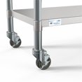 thumbnail image 4 of Pemberly Row Table de Travail Commerciale en Acier Inoxydable 18-Gauge 24"x48 Pouces avec Roulettes, 4 of 13
