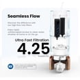 thumbnail image 3 of 2.25 G Gravity Water Filter System ,Dual Carbon Filtration ,NSFand ANSI 42 and 372 Certified, Removes 99.9% Lead, PFAS, Chlorine ,200+ Contaminants ,Countertop Stainless Steel Water Filter, Portable, 3 of 11