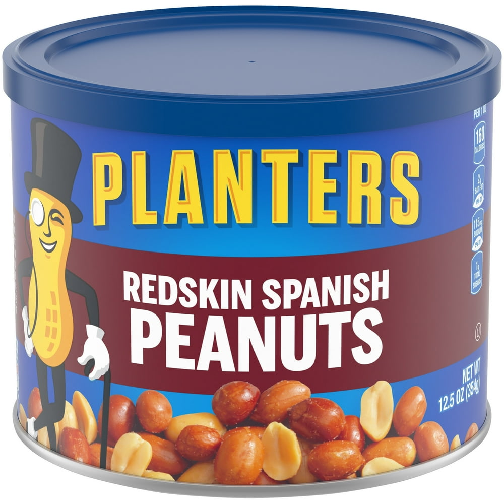 Planters Redskin Spanish Peanuts, 12.5 oz Canister