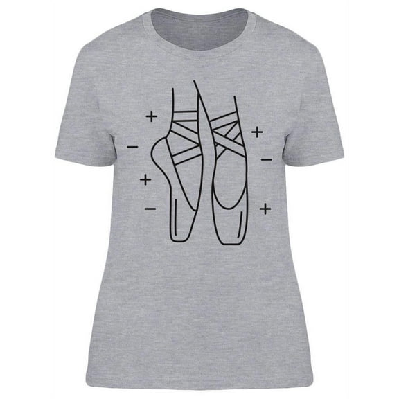 Pointe Shoes Design T-Shirt Women -Image by Shutterstock, Female XX-Large