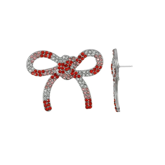 Packed Party Bow Candy Cane Earrings