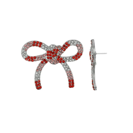 Packed Party Bow Candy Cane Earrings