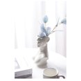 thumbnail image 4 of Ceramic Vase White Ceramic Female Solid Color Statue Head Flower Body Vase Handmade Modern Statue Art Flower Vase, 4 of 6