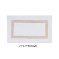 thumbnail image 3 of Better Trends 3 Piece Bathroom Mat Set 100% Cotton Bath Rug Soft, Water Absorbent, Reversible, Machine Washable for Bathroom Decor Toilet Base Contour And Runner Mat Hotel Collection - White/Sand, 3 of 7