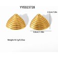 thumbnail image 2 of New Stainless Steel Earrings Irregular Texture Geometric Earrings For Women Gold, 2 of 2