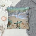 thumbnail image 2 of Autua Turtle Starfish Beach Graphic Decorative Cushion Throw Pillow Cover for Home Couch Living Room Bed Sofa - Summer Soft and Durable 1PC 12x12in, 2 of 5