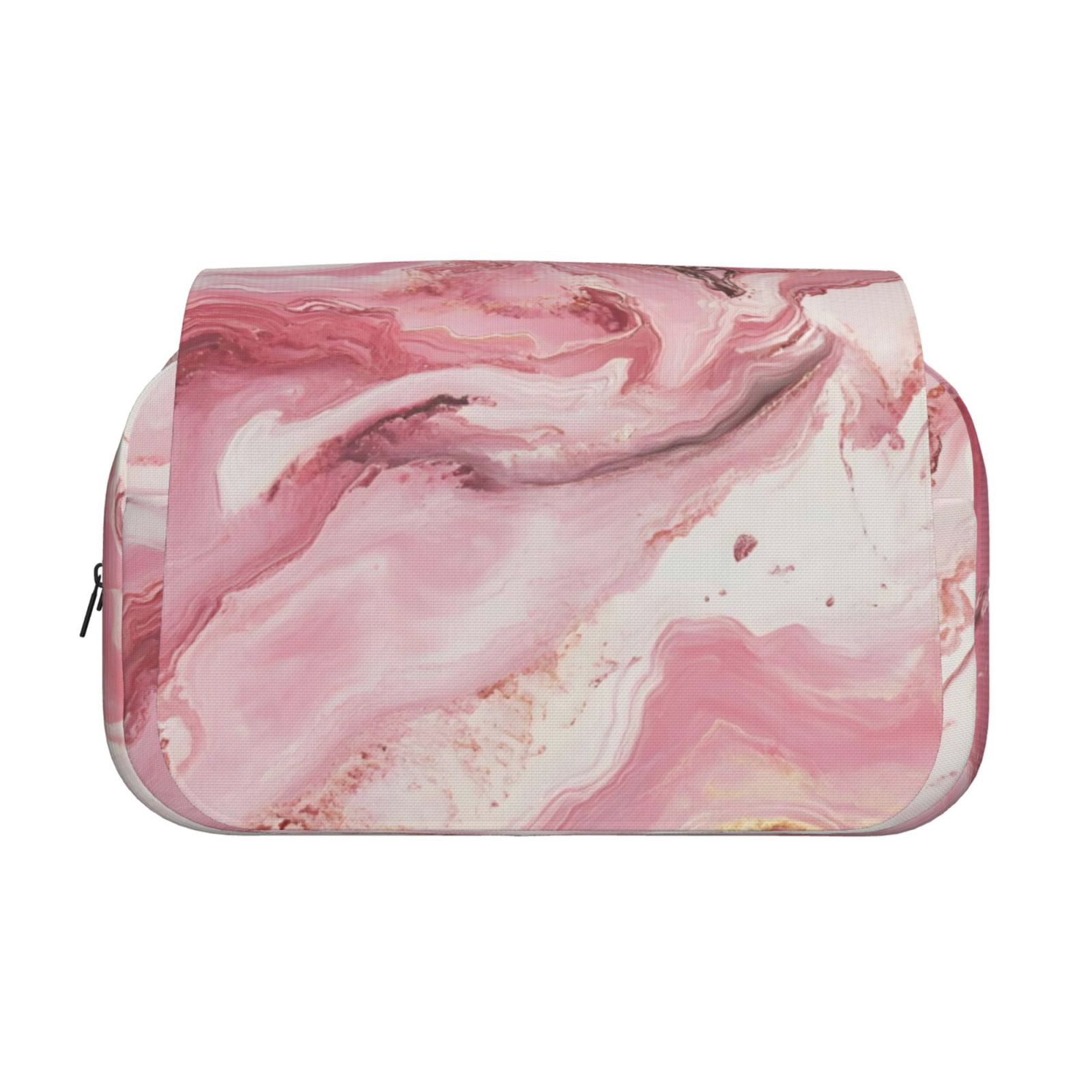 Large-Capacity Flip-Top Double-Layer Pencil Case, Multi-Functional Pocket Pen Case, Durable Stationery Organizer Pink Marble_1