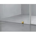 thumbnail image 4 of Genius Frameless Shower Door plus W57' - 61'' * H76'' side panel in Gold premium hardware finish, low iron tempered glass included(60 3/4''), 4 of 6