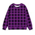 thumbnail image 4 of Mlzmgr Girls Sweatshirts Plaid Toddler Winter Fleece Pullover Tops Long Sleeve Baby Clothes 1- 12 Years, 4 of 5