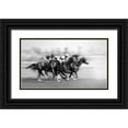 thumbnail image 1 of little7 18x12 Black Ornate Wood Framed with Double Matting Museum Art Print Titled - Horse Racing at Queens Plate, 1 of 4