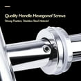 thumbnail image 4 of Gamvdout Glass Door Handles H Shape Door Pull Grab/Rod Stainless Steel Bar to Bar Door Handle for Shower Rooms Shopping Malls Offices Hole Centers, 4 of 7