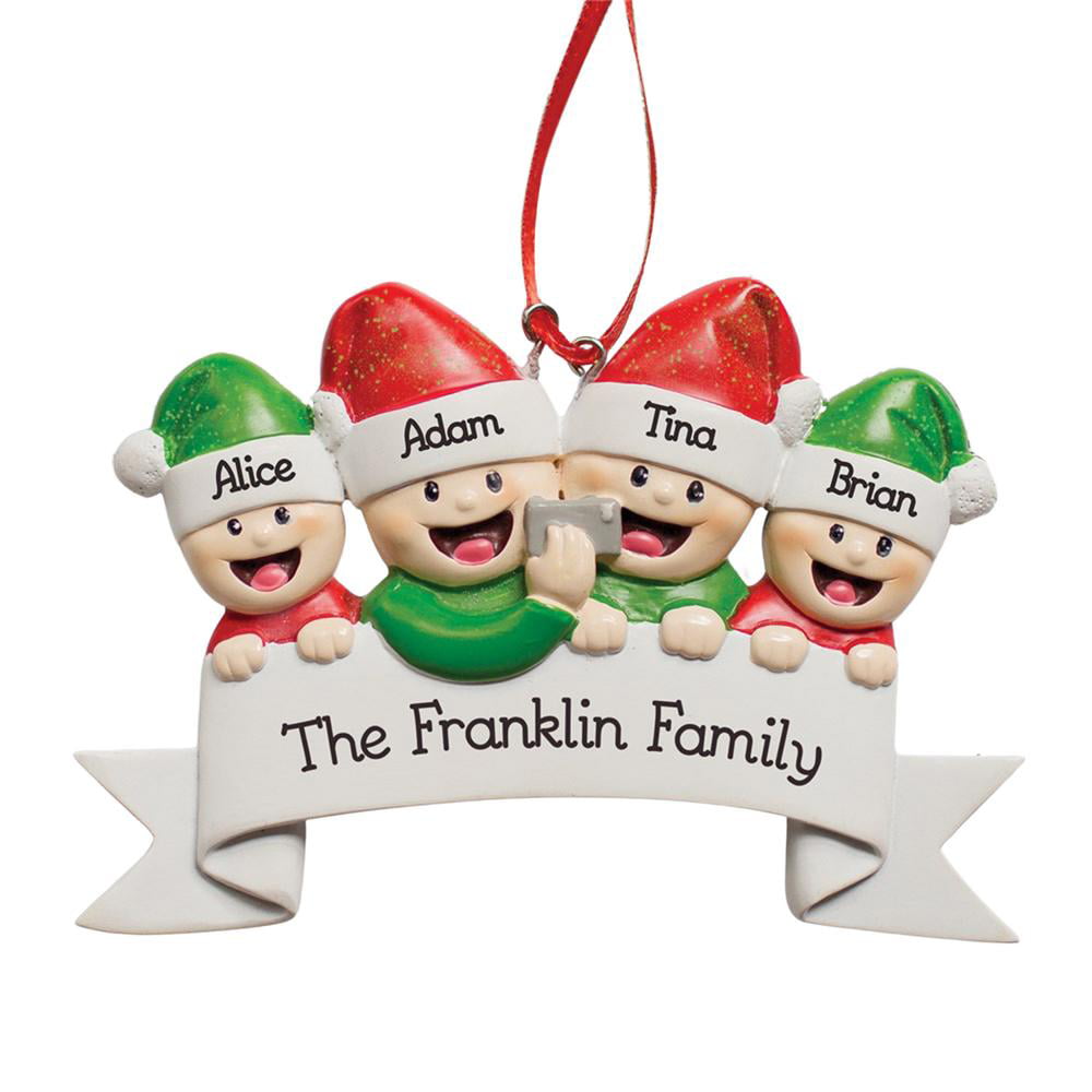 Covid2020 Family 2-6 Personalised Christmas Tree Ornament/Decoration 