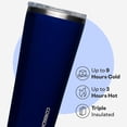 thumbnail image 3 of Classic Tumbler - Keeps Drinks Cold for 9 Hours & Hot for 3 - Triple-Insulated Stainless Steel - Holiday Tumbler Gift - 16 oz - Gloss Midnight Navy, 3 of 4