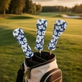 thumbnail image 5 of Yuyamidu Blue Hibiscus Golf Club Head Cover with Soft Lining Blue Flowers Golf Club Cover Waterproof PU Leather Hybrid Fairway Driver Headcover Golf Gift for Golfers, 5 of 7
