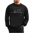 thumbnail image 2 of PNTUTB Men's Fashion Valentine's Day Print Long Sleeves Crew Neck Pullover Casual Loose Comfort Sweatshirts, 2 of 6
