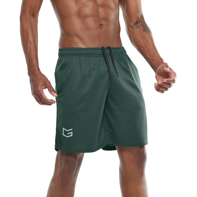 Pantalones cortos de entrenamiento para correr G Gradual para hombre, 7 con bolsillos con cremallera