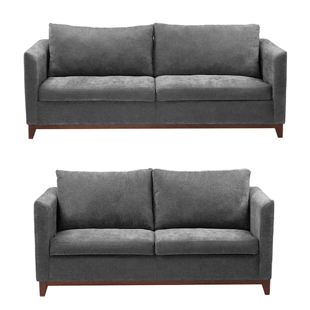 Sala 3-2 Oslo Trinity 2 piezas ( Sofá, Love Seat ) Gris Oscuro Para Sala