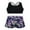 Navy Blue, variant on iEFiEL Girls Two Piece Active Set Bra Top with Athletic Shorts Outfit Set Lemon Yellow 12