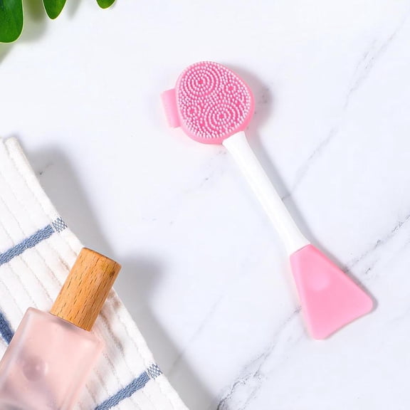 Pink Silicone Facial Cleansing Brush Exfoliating Blackhead Remover Skincare Tool