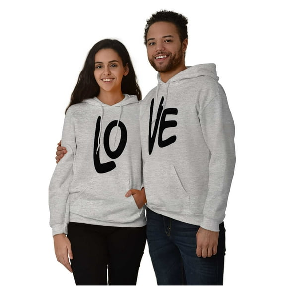 Love Matching Set Engagement Photos Unisex Plus Fleece Graphic Hoodie Brisco Brands 2X