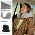 thumbnail image 3 of Home-Complete 5-inch 1-lb Memory Foam Travel Pillow with Washable Cover (Gray), 3 of 9
