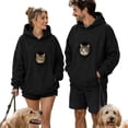 thumbnail image 4 of Pet Carrier Hoodie, Oversized Fleece Sweatshirt with Front Pouch for Small Pets, 4 of 8