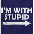 thumbnail image 2 of I'm With Stupid Best Friend BFF Goals Unisex Plus Fleece Graphic Hoodie Brisco Brands 3X, 2 of 5