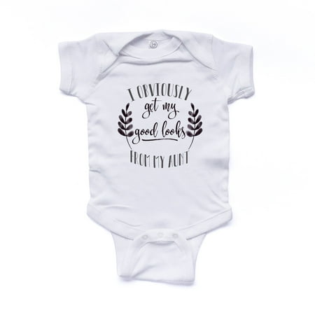 

NanyCraft s I Obviously get my good looks from My Auntie Baby Boy Bodysuit