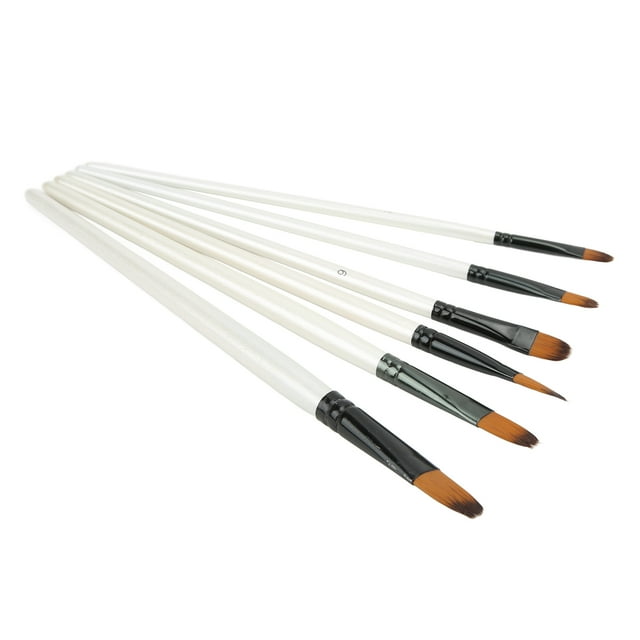FLAMEEN Watercolor Brush Set, 6 Sizes Paint Brush Set For Watercolor For Gouache For Acrylic