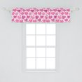 thumbnail image 2 of Ambesonne Valentines Window Valance, Pink Romantic Motifs, 54" X 12", Hot Pink White, 2 of 3