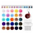 thumbnail image 1 of Llaveros transparentes para vinilo Sunnimix 195 piezas con 25 piezas de acrílico 25 borlas 25 pompones 25 llaveros con cadena y 80 anillos de salto 170 piezas sin discos, 1 of 7