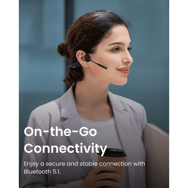 Shokz OpenComm2 Wireless, Work Headphones with Earpiece Microphone 