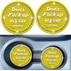 thumbnail image 1 of Posavasos para coche (paquete de 2), accesorio brillante para el interior, portavasos universal, posavasos "Don't Fuck The Car" para coche, SUV y camioneta (amarillo, 2 unidades), 1 of 5