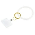 thumbnail image 3 of Uxcell Key Ring Bracelet Silicone Wrist Keychain Circle Wristlet Keyrings, White, 3 of 7