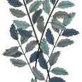thumbnail image 5 of DecMode Blue Metal Leaf Wall Decor with Gold Accents, 5 of 13