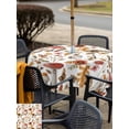 thumbnail image 6 of Square Outdoor Tablecloth with Umbrella Hole Red Mushrooms Outside Table Cloth Waterproof Patio Table Cover Elegant Pastoral Botanical Watercolor Zipper Tablecloths for Picnic Camping 60x60 Inch, 6 of 8