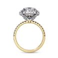 thumbnail image 4 of IGI Certified Lab Grown Diamond Ring | Center 8MM Cushion Cut Solitaire Halo Engagement Promise Rings For Women In 14k Solid Yellow Gold | F-G, VS-SI Quality (3.20 Ctw) Ring Size-5, 4 of 7