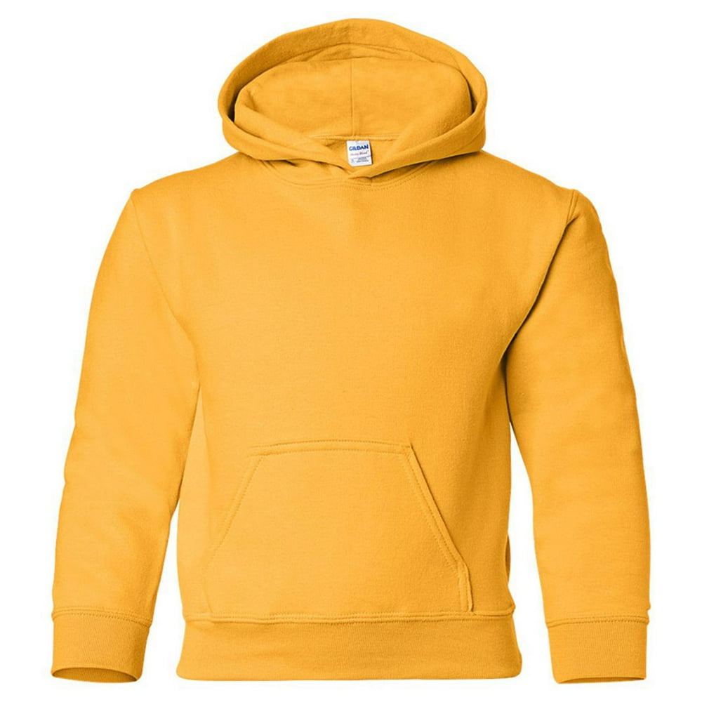 Gildan - Gildan 18500B Big Boys Hooded Sweatshirt -Gold-Small - Walmart ...