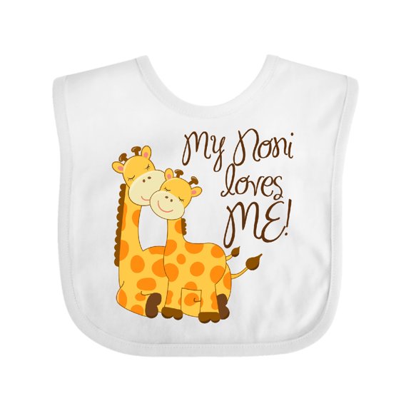 Inktastic My Noni Loves Me Boys or Girls Baby Bib