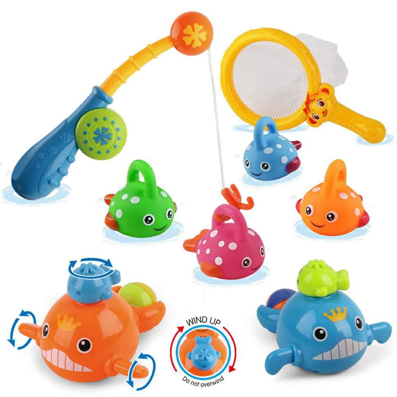 Dwi Dowellin Baby Bath Toys Mold Free Fishing Games Water Pool Bathtub Toy for Toddlers Kids