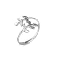 thumbnail image 4 of Anillo de hoja de rama Minnieouse Aleación de zinc Plata para boda compromiso regalos para mujeres niñas, 4 of 6