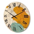 thumbnail image 3 of Designart 'Beautiful Woman Portrait With One Line Drawing' Modern Wood Wall Clock, 3 of 5