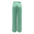 thumbnail image 5 of Bmisegm Stylish Women's Casual Pants Wide Leg Loose Palazzo Trousers Comfortable Fit Elastic Waist with Pockets Trendy Design for All Occasions Mint Green XL, 5 of 5
