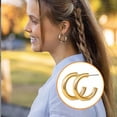 thumbnail image 3 of Boucles d'Oreilles pour Femmes Décorations Style Simple Simple Acier Inoxydable Boucles d'Oreilles de Perçage pour Dames Clous d'Oreilles pour Fille Déco Mode Accessoire Doré, 3 of 7