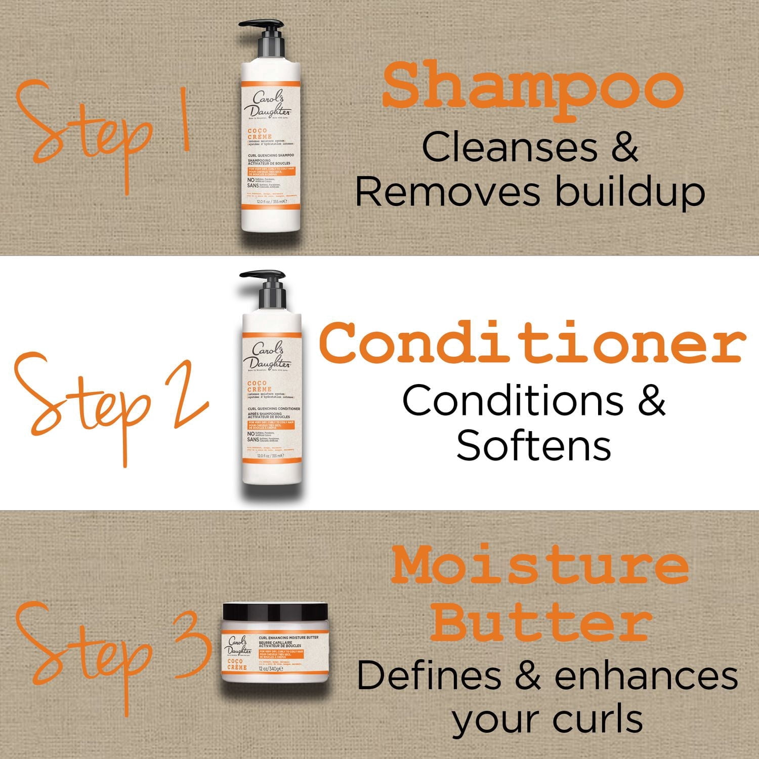 Carol's Daughter Coco Crème Crème Veloutée Hydratante Traitement Revitalisant en Profondeur Masque Capillaire avec Huile de Noix de Coco & Beurre de Mangue